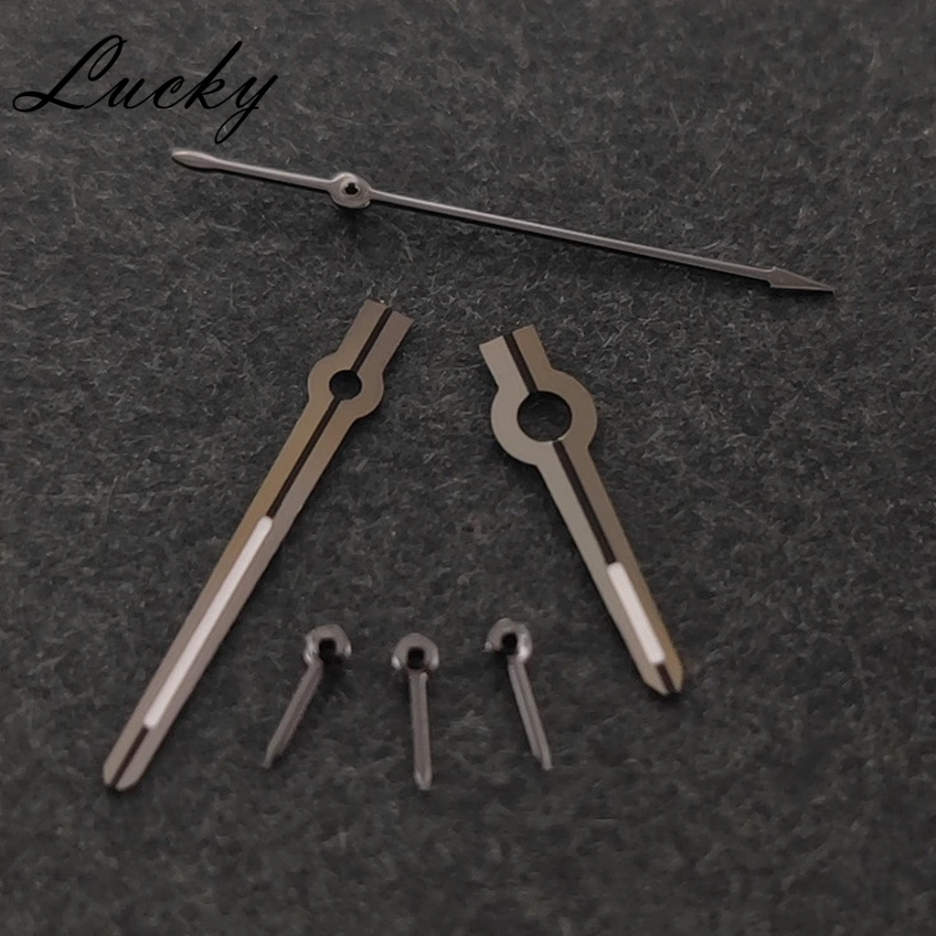 High Quality 13.5mm*13mm*8.5mm 6Pins VK63 Watch Hands Black Hands Green Luminous Watches Pointers Fit VK63 VK63A Quartz Movement image 4