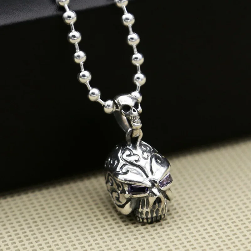 ornement-en-argent-sterling-s925-mode-personnelle-style-coreen-vintage-crane-de-diamant-punk-pendentifs-pour-hommes-et-femmes-vente-en-gros