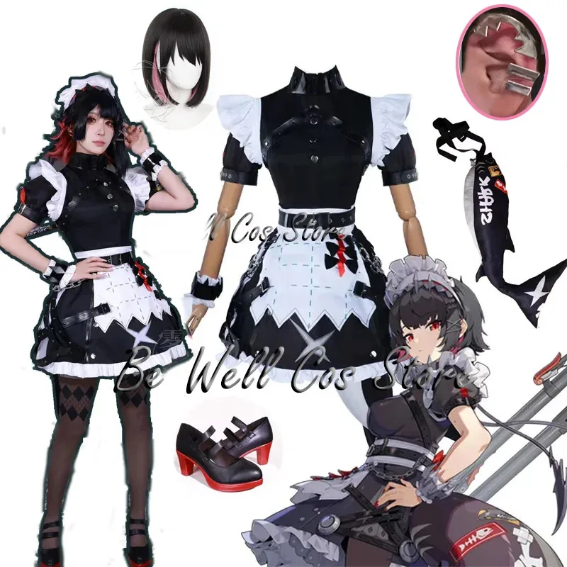 

Zenless Zone Zero Ellen Joe Cosplay Costume Full Set Props ZZZ Ellen Joe Cosplay Costume Dress Women Halloween Role Play Shoes