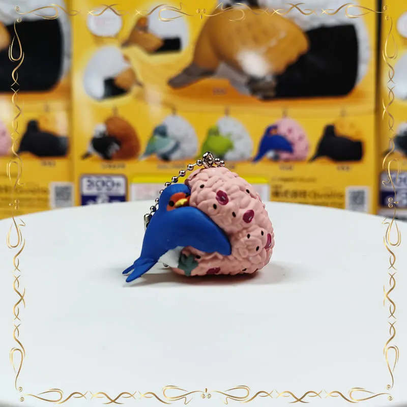 

Gashapon Barn Swallow Rice and Vegetable Roll Kawaii Pendant Keepsake Action Figure Model Toys