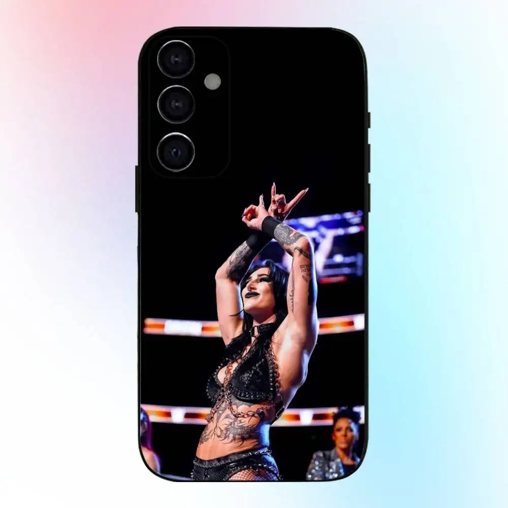 W-Wrestler R-RHEA r-Ripley coque de téléphone pour Samsung Galaxy A73,A72,A71,A70,A53,A52,A51, autres couverture noire souple