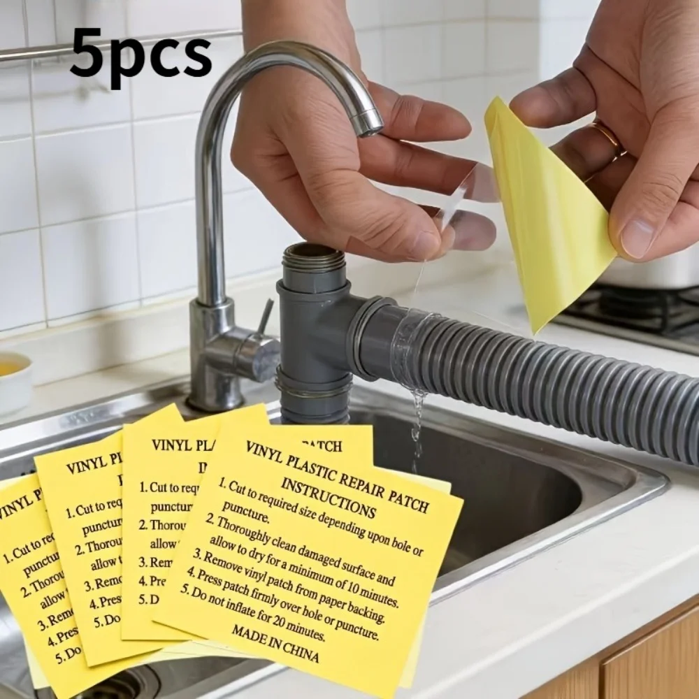 5pcs Inflatable Product Repair Patches Inflatable Boat/Bed/Sofa/Tent/Pool Bar Tray/Swimming Ring Leak Proof Sticker Transparent