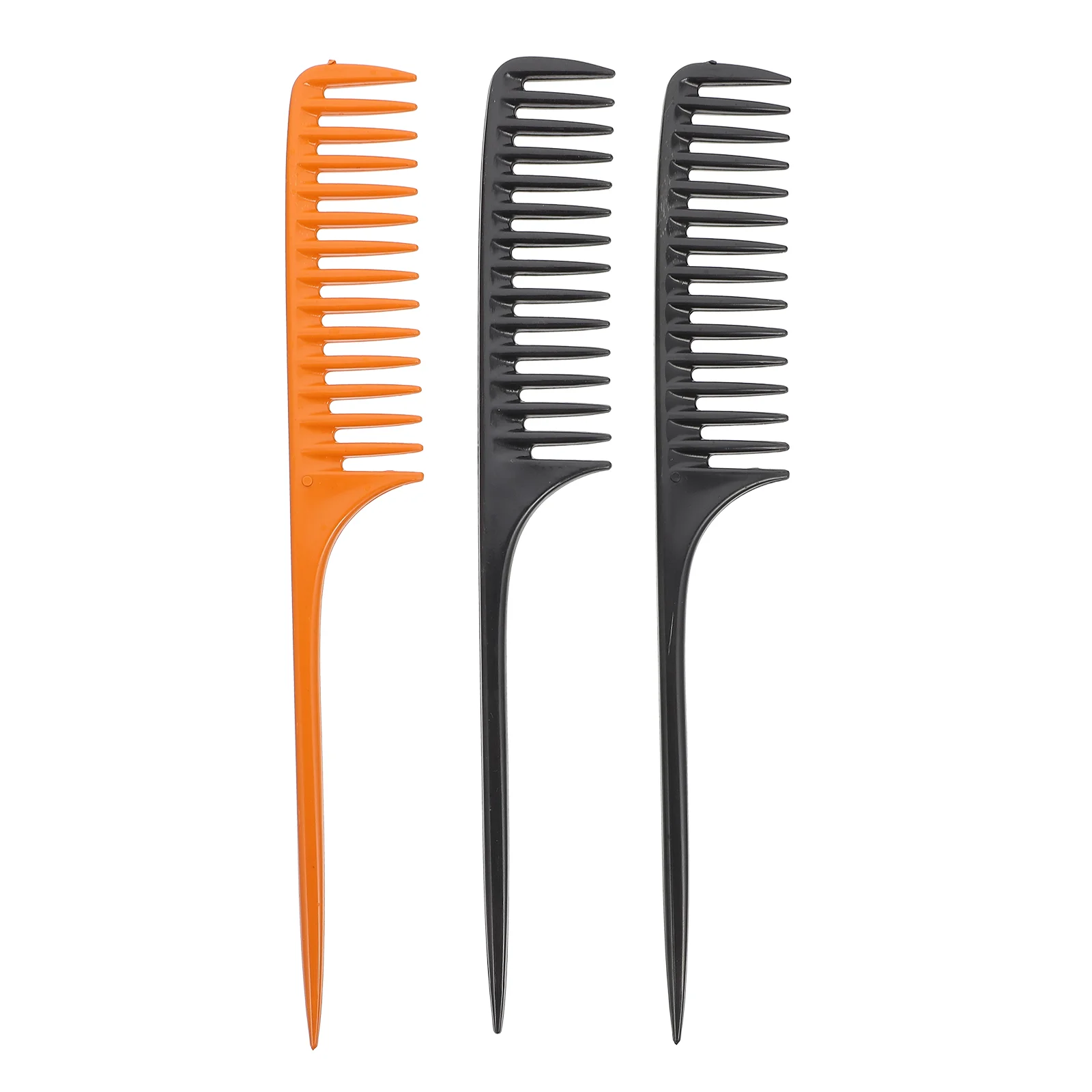 

3 PCS Haircutting Comb Barber Pintail Comb Wide Teeth Hair Washing Plastic Comb Picking Comb Barber Hair Combs