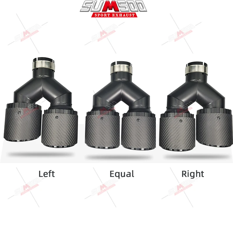 زوج واحد من تعديل النوع Y الجديد مناسب لرصاصة ذيل الحلق من ألياف الكربون من فولكس فاجن جولف باللون الأسود غير اللامع