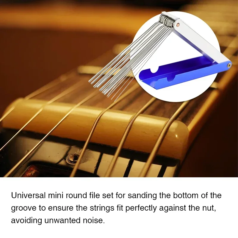 

For ukulele gauge nut slot file set string action adjustment repair guitar making tools