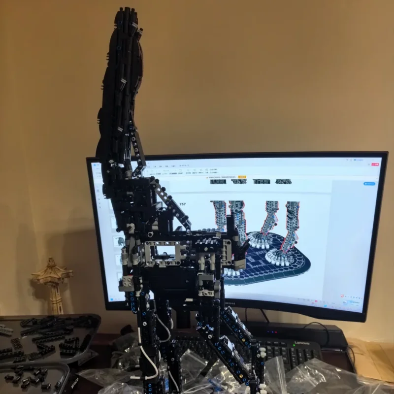 Post Apocalyptic Sci Fi Giant Creature Model, Desktop Static Ornament 1222pcs Great Christmas Gift For Room Hobby Decor