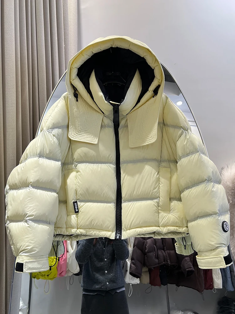 Winter new Korean version lazy style down jacket women's short style hooded loose thick casual versatile warm bread jacket