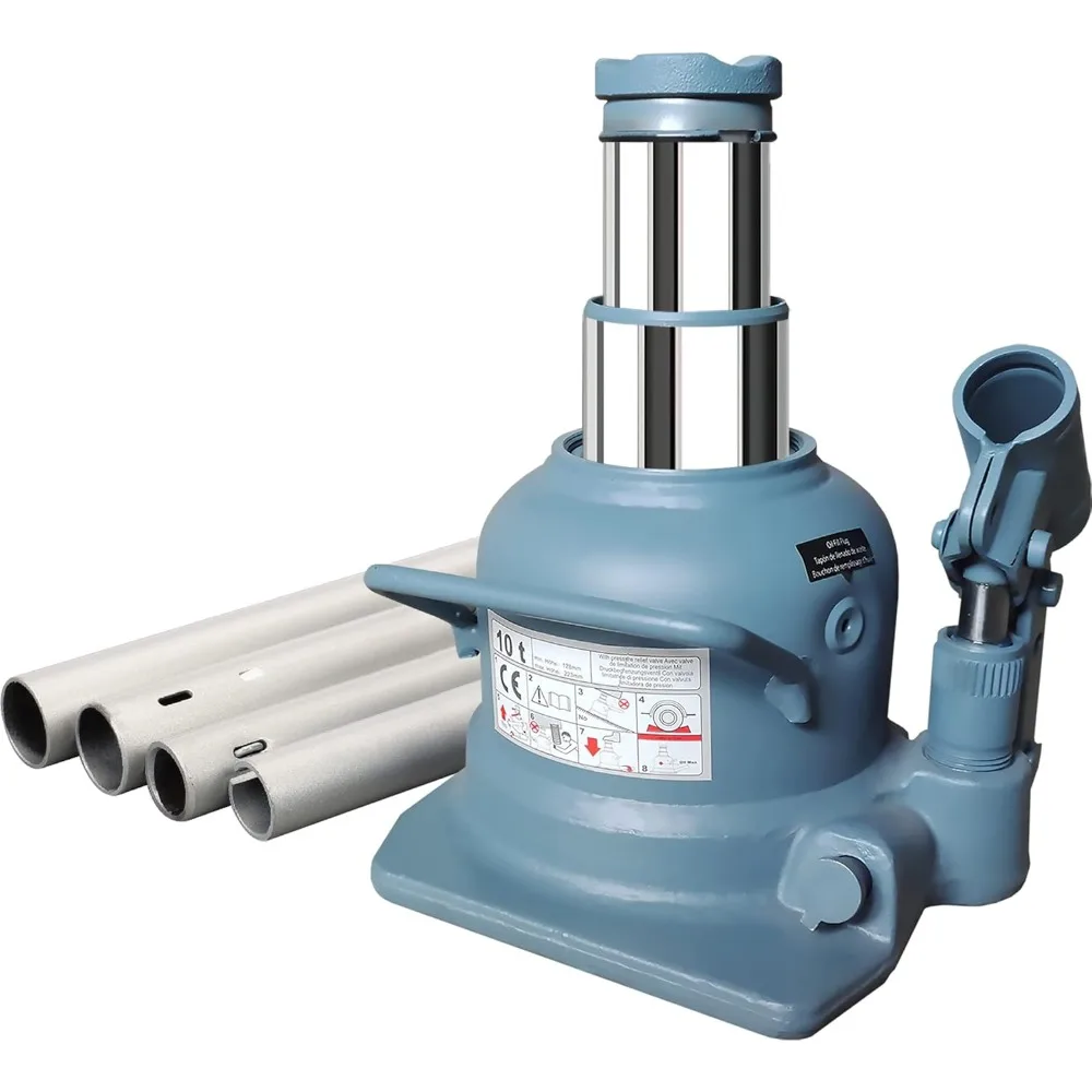 مقبس زجاجة رام مزدوج 4 طن لرفع السيارات والشاحنات، سعة 8000 رطل مع برغي تمديد #5