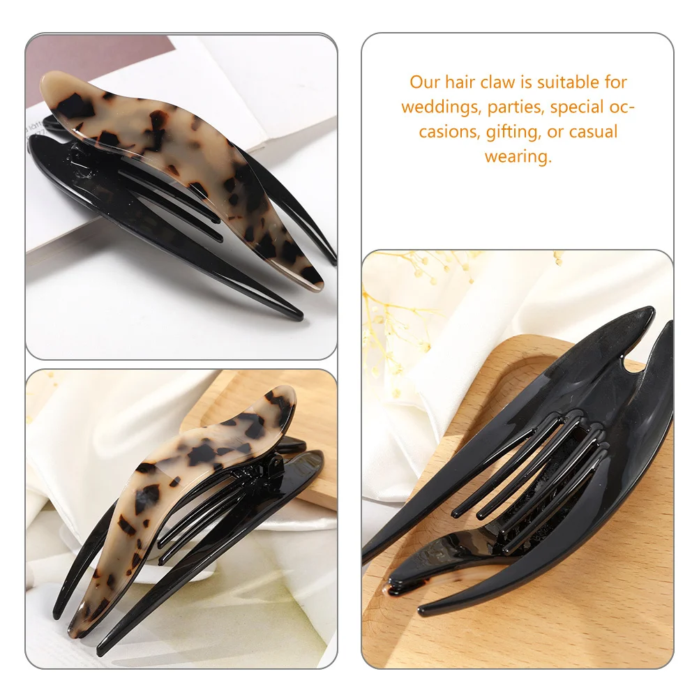 

5pcs French Clips For Women Styling Sectioning Non-Slip Claw Clips Thick Hair Flat Hair Accessories Wedding Party Use Barrettes