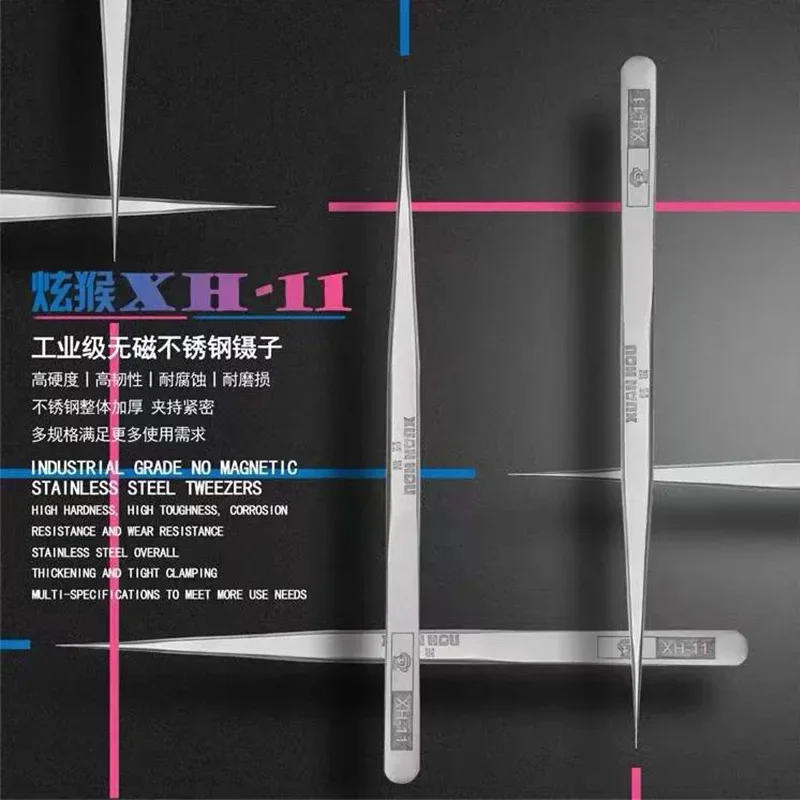 XUANHOU pinzette di precisione in acciaio inossidabile Non magnetiche linea volante Jume Wire Repair utensili manuali telefono cellulare
