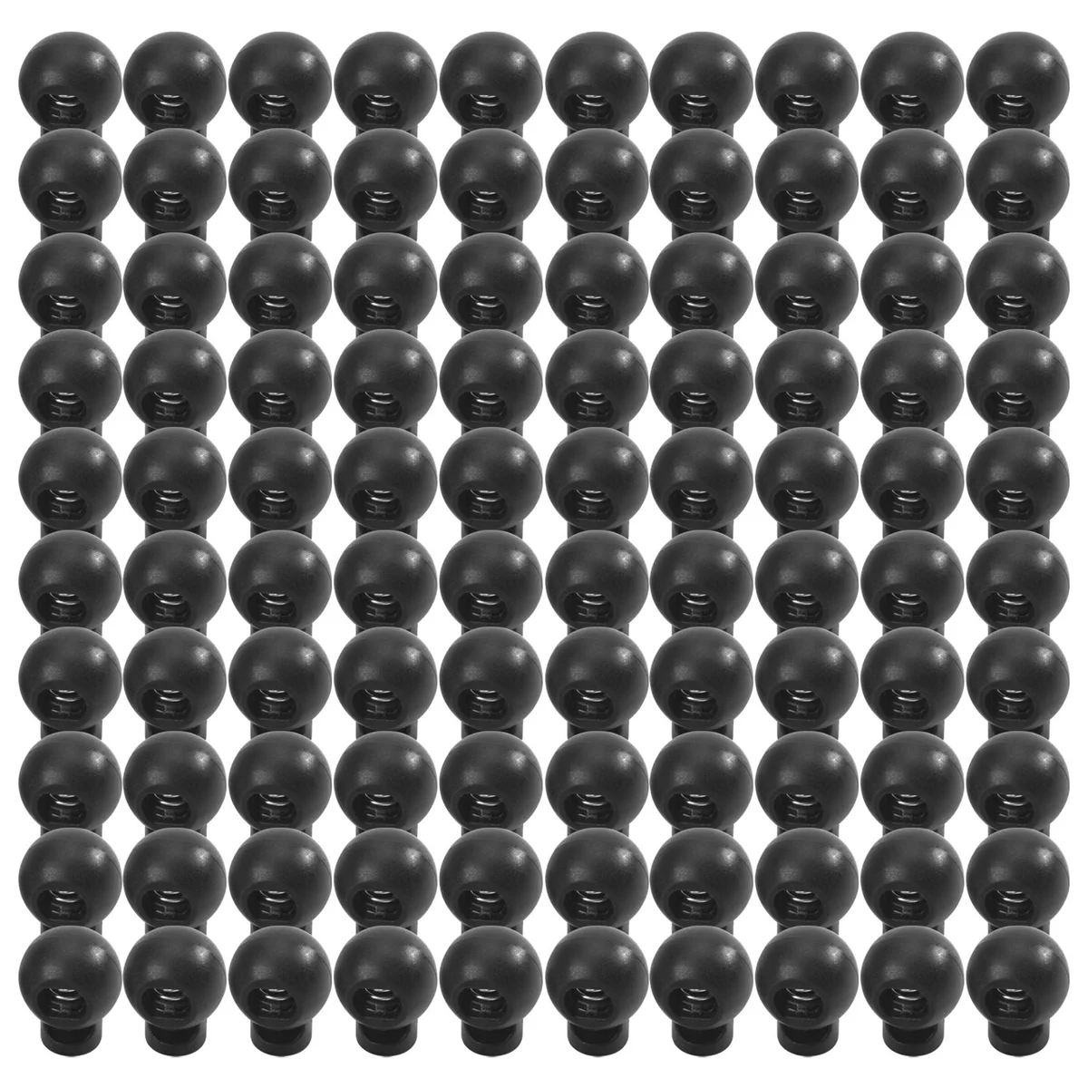 

100 Piece Cord Stopper DIY Black Plastic Connector Cord Lock Stopper Switch Cover