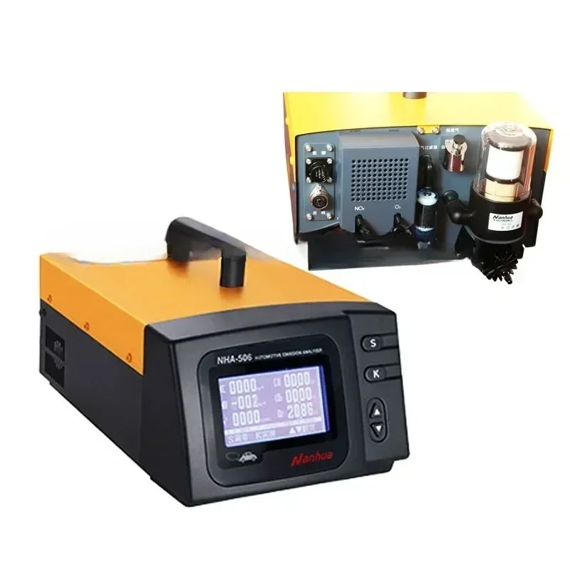 NHA-506 Portable Vehicle Exhaust Gas Analyzer Five Gases HC/CO/CO2/O2/NO Concentration Universal Emission Detector