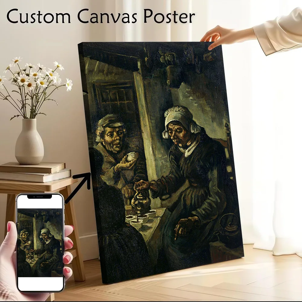 The Potato Eaters Van Gogh Canvas Print Perfect Gift for Fans Lovers Personalized Wall Art Poster for Living Room Decorations