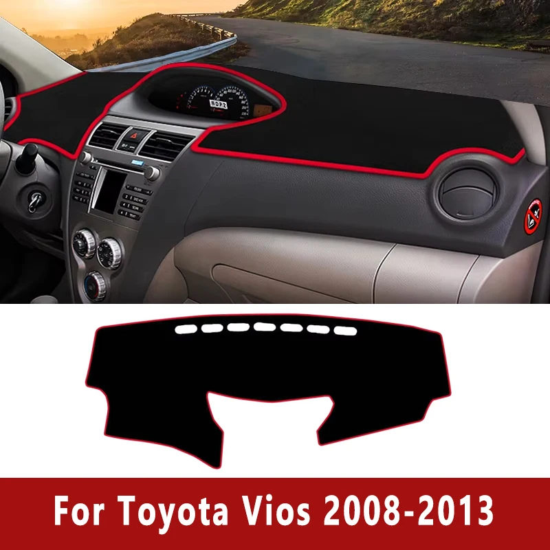 

Car Dashboard Sun Shade Cover Instrument Desk Non-slip Pad Accessories For Toyota Vios 2008 2009 2010 2011 2012 2013