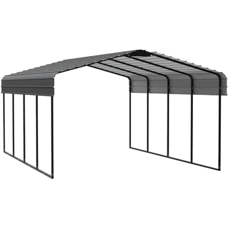 Sturdy 12ft by 20ft by 7ft steel canopy structure designed for vehicle protection including large SUVs trucks boats and motorcyc