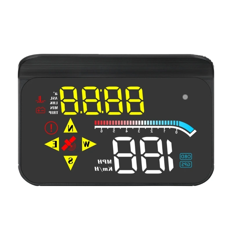 

Car Digital HUD Head Up Display Gauges Overspeed Speedometer Warning Alarm Meter AOS