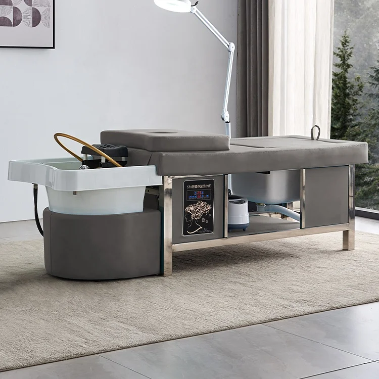 Multifunction Salon Hairdressing Hair Washing Massage Table Pedicure Shampoo Bed