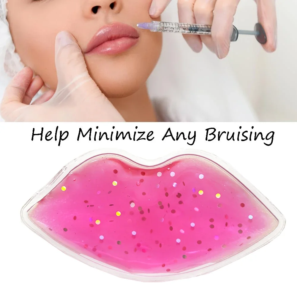 6 Packs Lip Gel Ice Packs Flexible Reusable Cooling Pad Cold Compress for Cosmetic Injuries Pain Relief Cold Use for Lip Surgery - Image 4