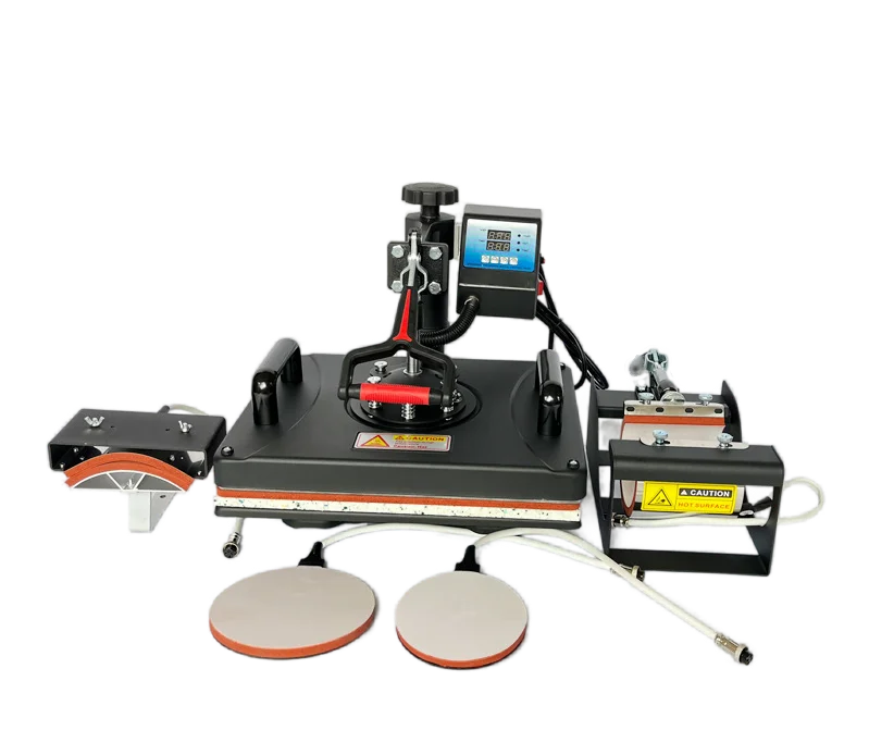 WD-3838 8 In 1 38*38cm Multi-function Heat Press Machine 8 In 1 Combo T- Shirt Mug Hat Printing Heat Press Machine