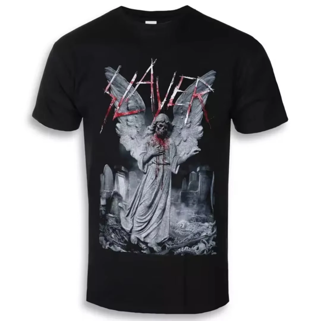 2026 New Slayer - Haunting The Chapel Inspirational Print T-Shirt Casual Street Style Cotton T-Shirt Suitable
