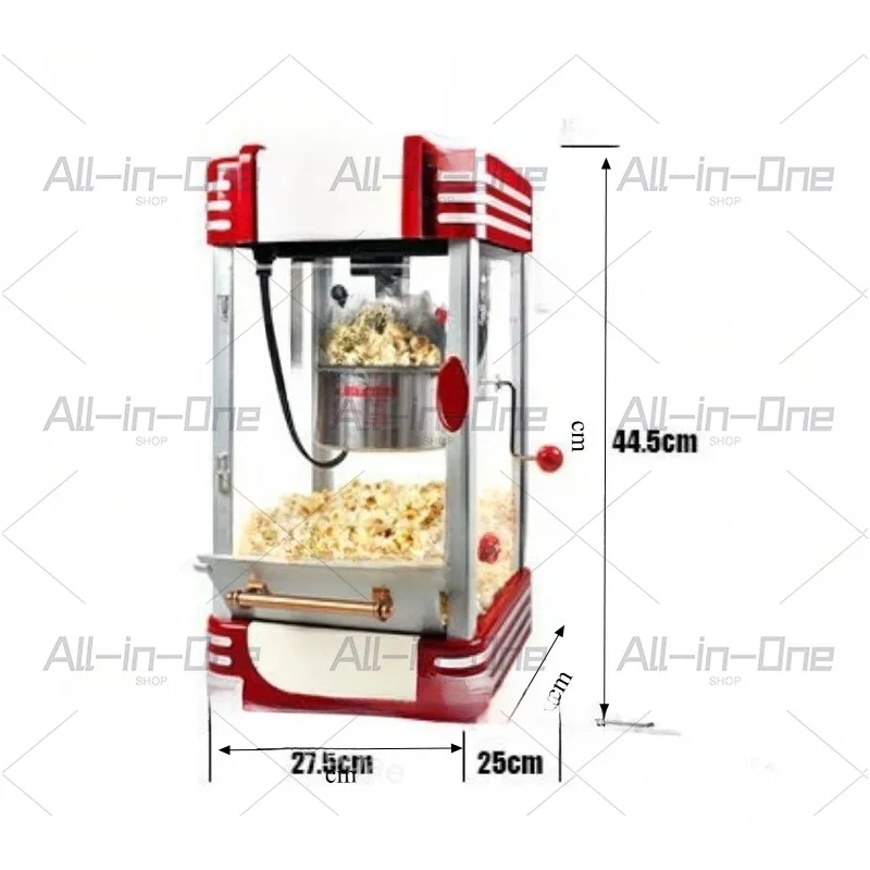 Mini Popcorn Machine Small Electric Corn Popper Home Commercial Kettle Type Oil Sugar Adding Support Butter Maker