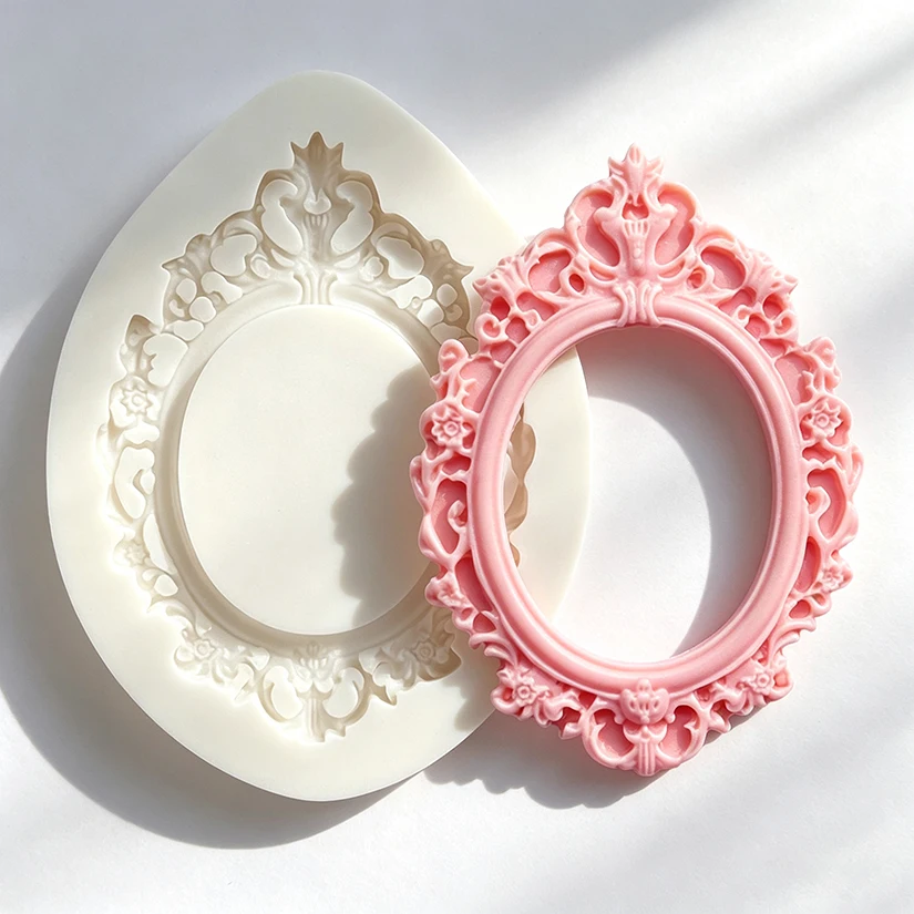 Photo Frame Mirror Silicone Mold Resin Tools Sugarcraft Cupcake Baking Mold Fondant Cake Decorating Tools