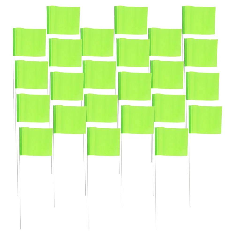 

60pcs Outdoor Flag Pole Steel Wire Garden Irrigation Flags For Lawn Marking Landscape Yard Trail Camping Polyester Bunting