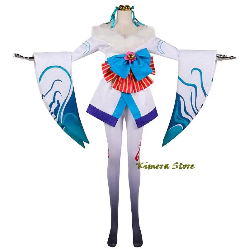 

NewLOL Spirit Blossom White Ahri Cosplay The Nine-Tailed Fox Outfits Games Cosplay Costumes2025