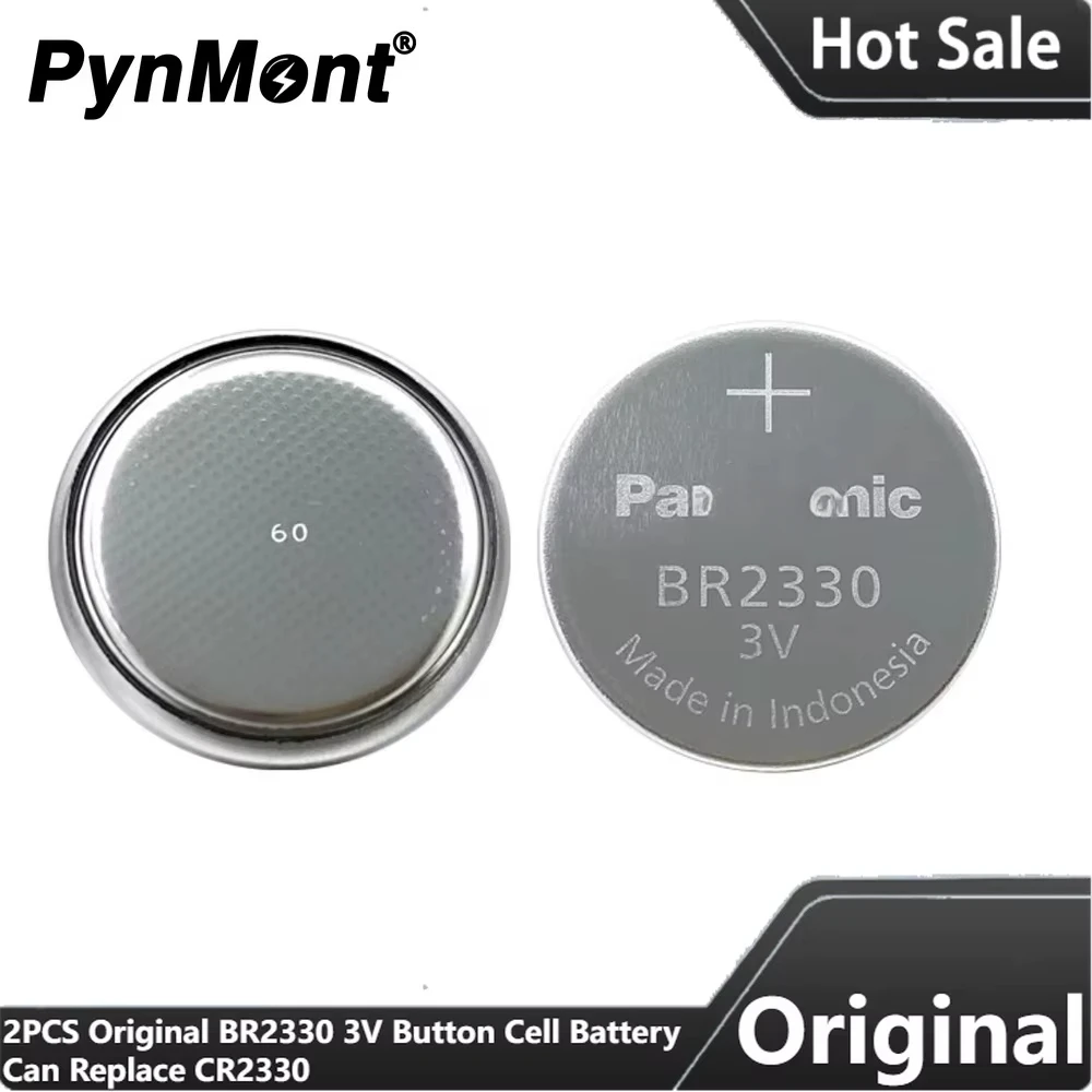 2PCS Original for Panasonic BR2330 3V Button Cell Battery CR2330 ECR2330 2330 Car Remote Control LED Flash Card