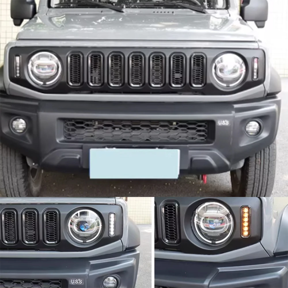 SXMA JMN143 Front Grille Large Grill GridwithTurn Signal Light Front Hood Accessories Decoration forJimny JB74 3/5Door 2019-2026