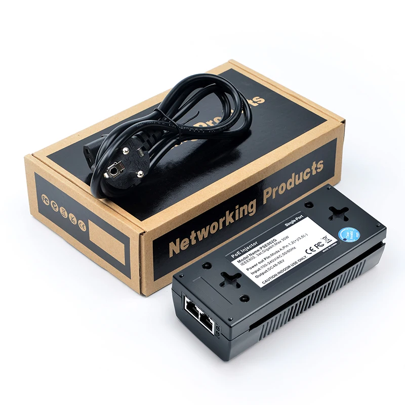 

SDaPo PSE30TG/PSE802G Power Over Ethernet 30W PSE Device Gigabit Ethernet 10/100/2500Mbps PoE+ Active PoE Injector