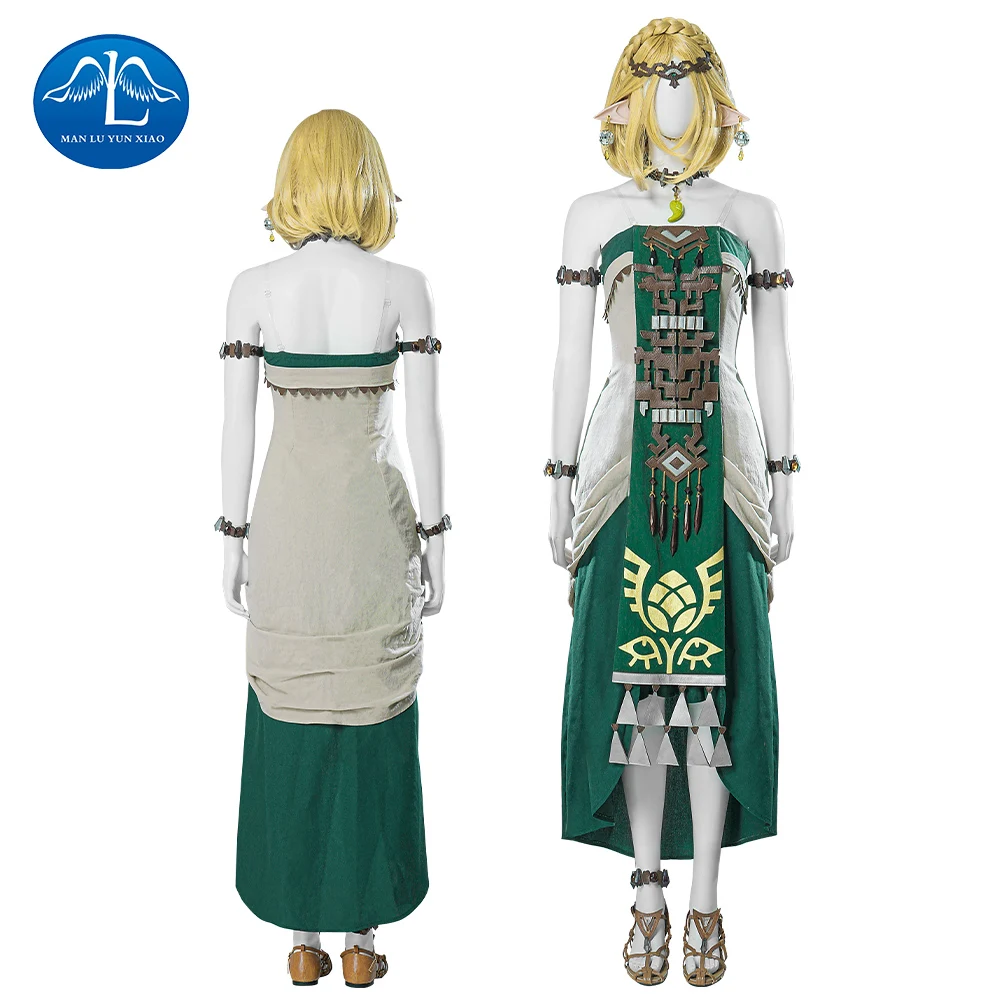 

Tears of The Kingdom Princess Zelda Cosplay Custome Anime Game Princess White Dress for Halloween Party Zelda Custome for Women