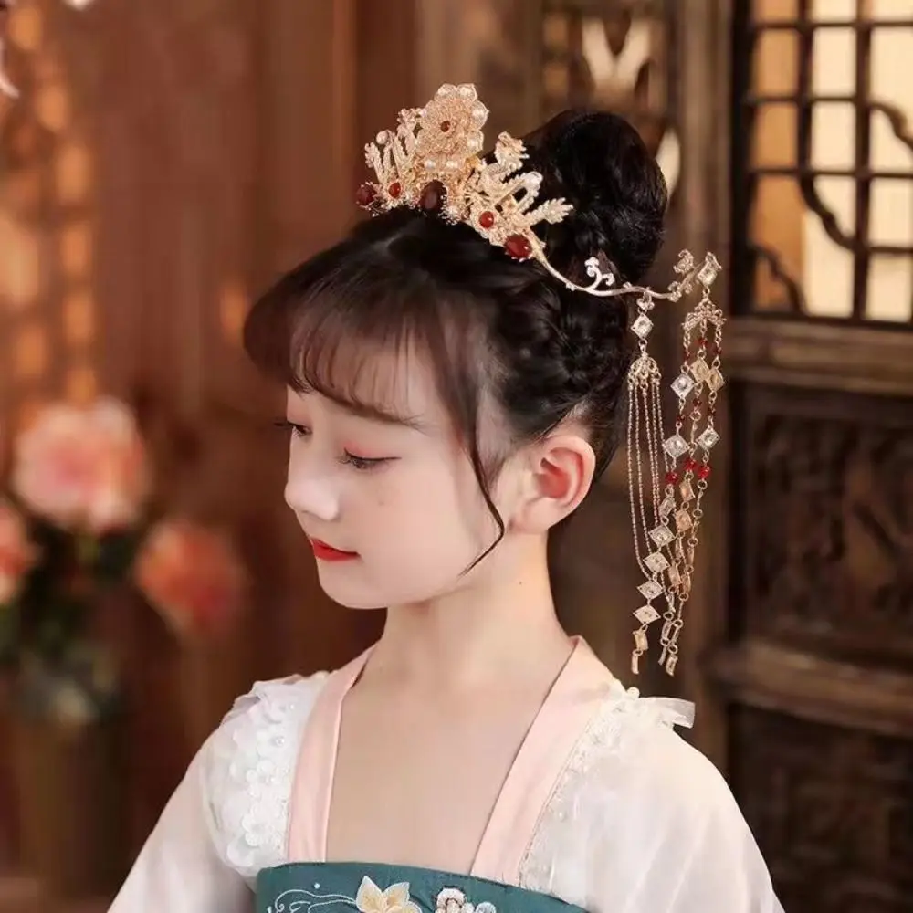 

Vintage Chinese Style Classical Jewelry Traditional Bridal Headdress Wedding Hair Accessories Gilding Coronet Headwear