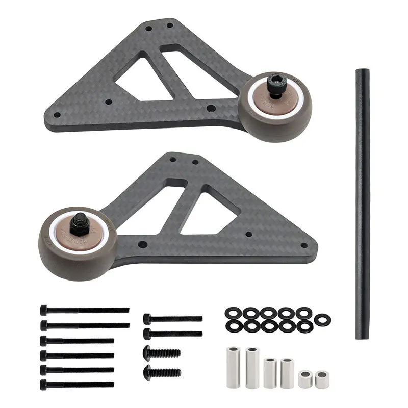 1 Set Carbon Fiber Wheelie Bar Heads Up Wheel For Arrma 1/7 Mojave V2 Exb RC Car Parts