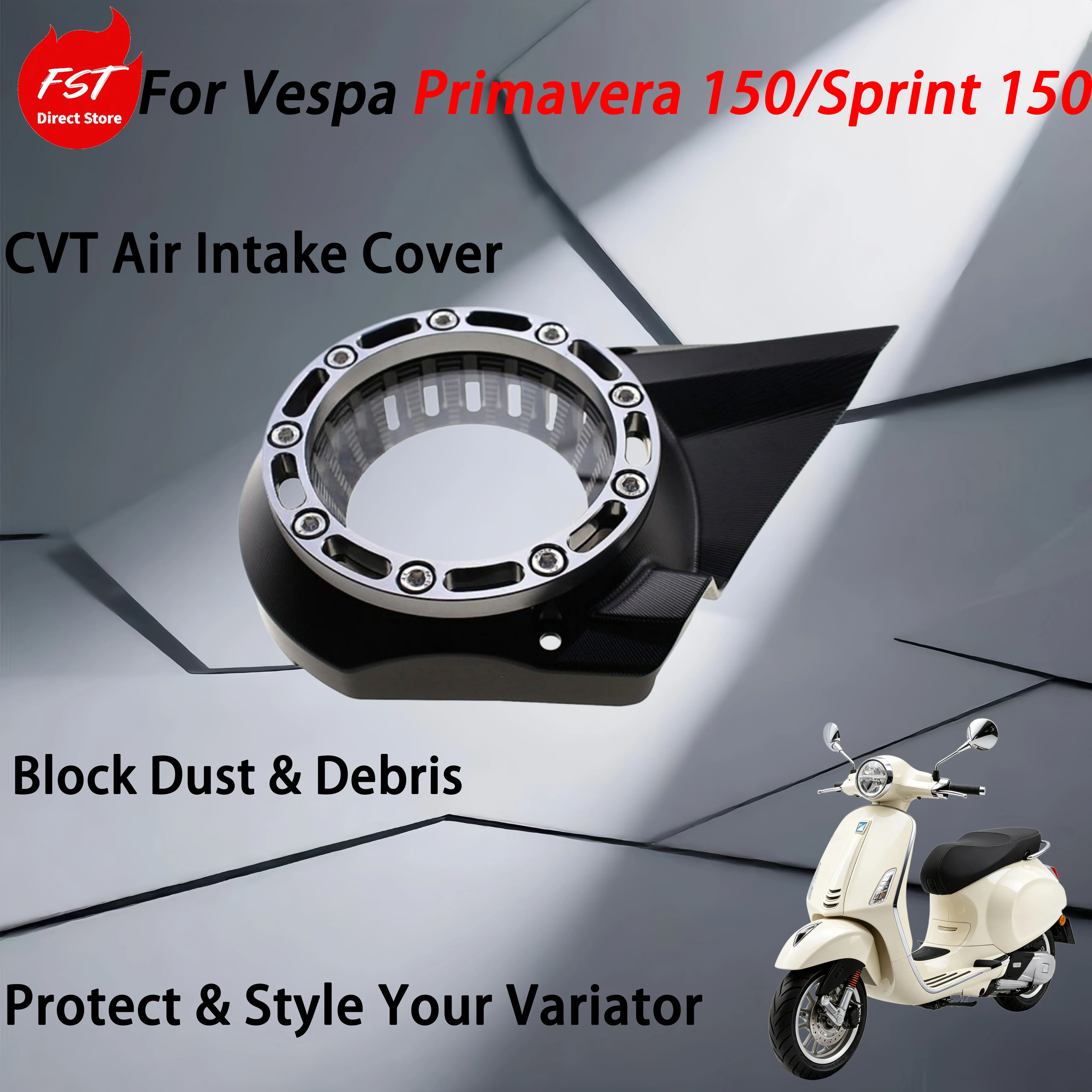 For Vespa Primavera 150/Sprint 150, modification accessories, transmission intake cover, engine transparent intake hood