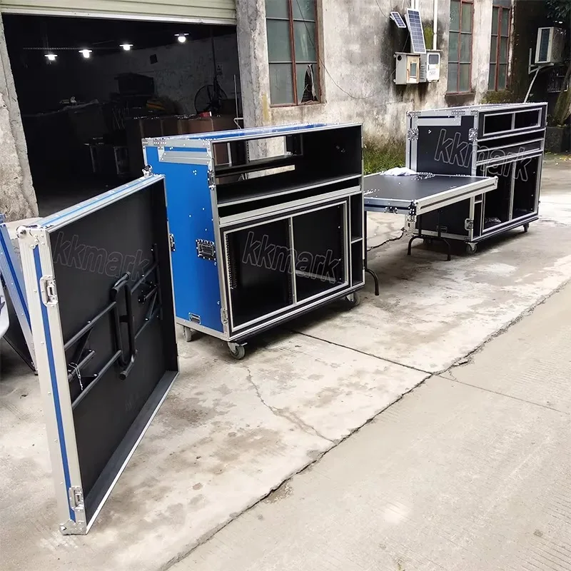 2019 New Dual 12U Utility Flight Case with Side Table 6