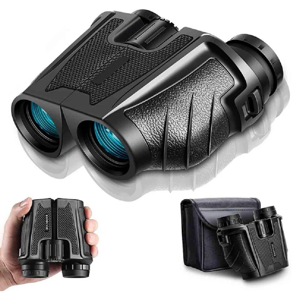 12x25 Compact Binoculars for Adults Large Eyepiece Waterproof Binocular with Low Light Vision High Powered Easy Focus