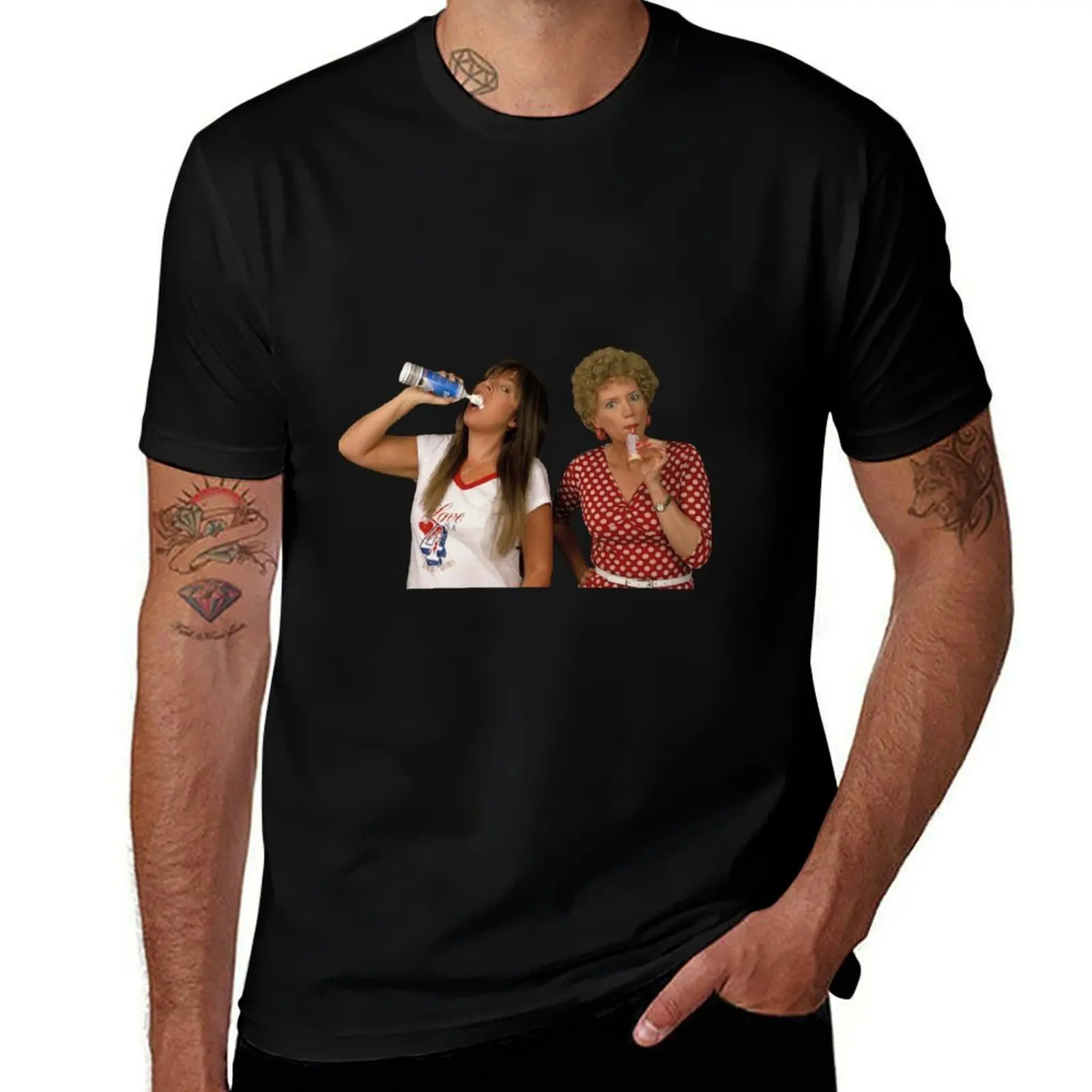 Kath and Kim: Whipped Cream T-Shirt Basic Daily Outfit Short Sleeve Tee T-Shirt