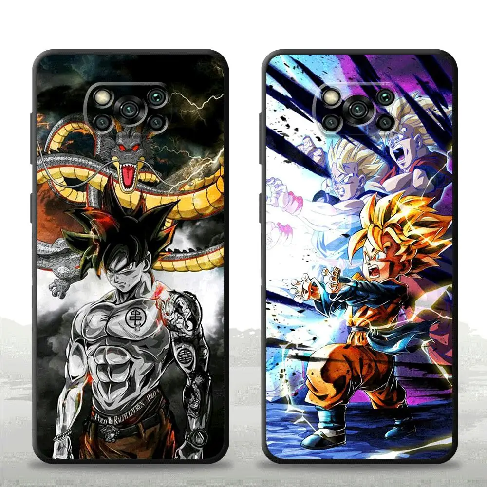 Phone Case for Xiaomi Poco M3 F3 C40 X4 Pro X3 NFC M5s X4 GT X3 Pro X5 Pro M5 Saiya D-Dragons Balls Cover