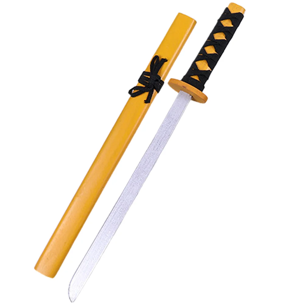 Wooden Three-color Small Painted Samurai Sword Toys Cosplay Party Practice Playthings for Game Halloween Japanese Prop