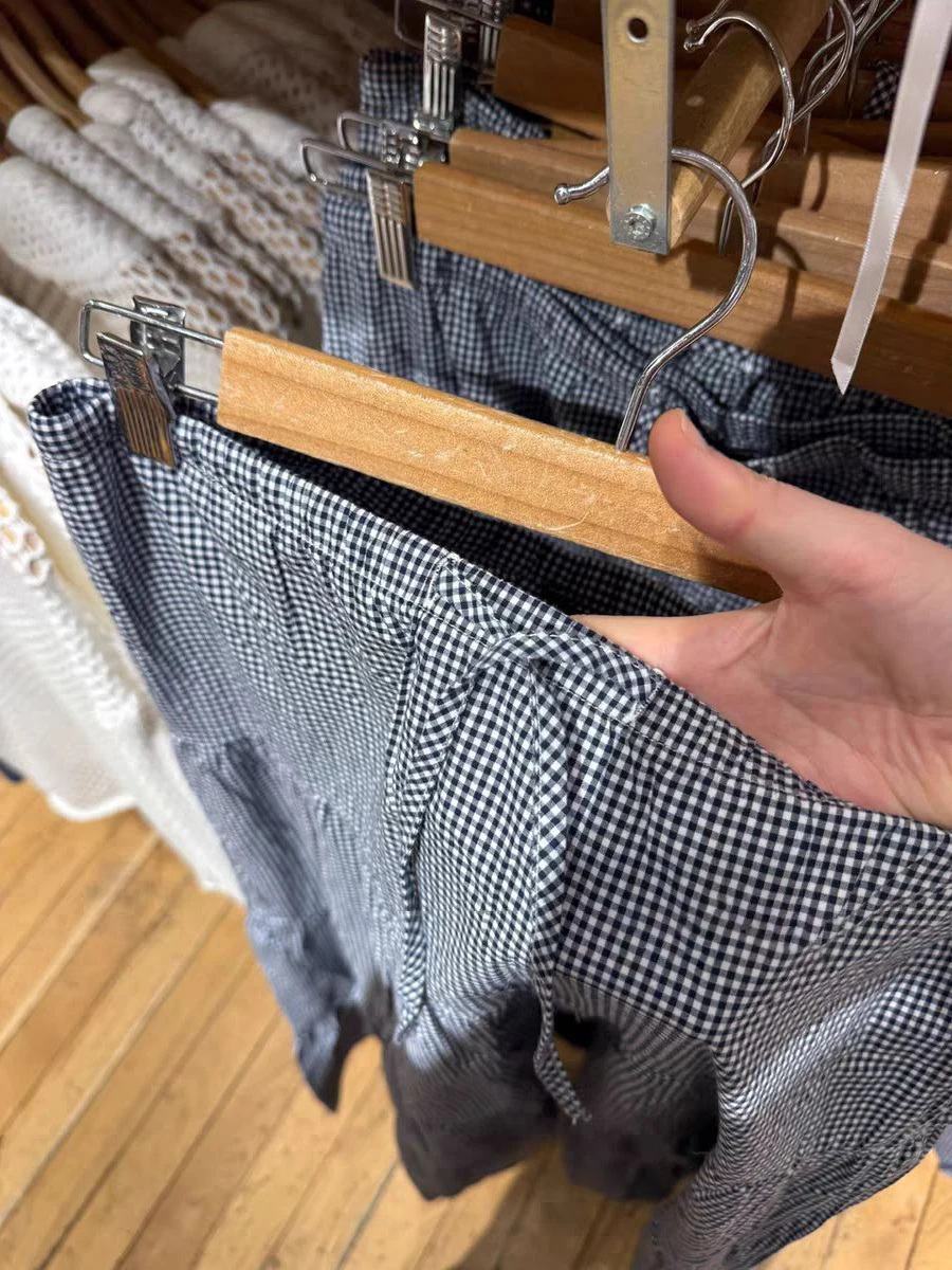 블랙 플래드 드로스트링 맥시 스커트 여성 여름 로우 웨이스트 A라인 코튼 롱 스커트 스쿨 스타일 빈티지 스트릿웨어 Y2k 팔다 신상