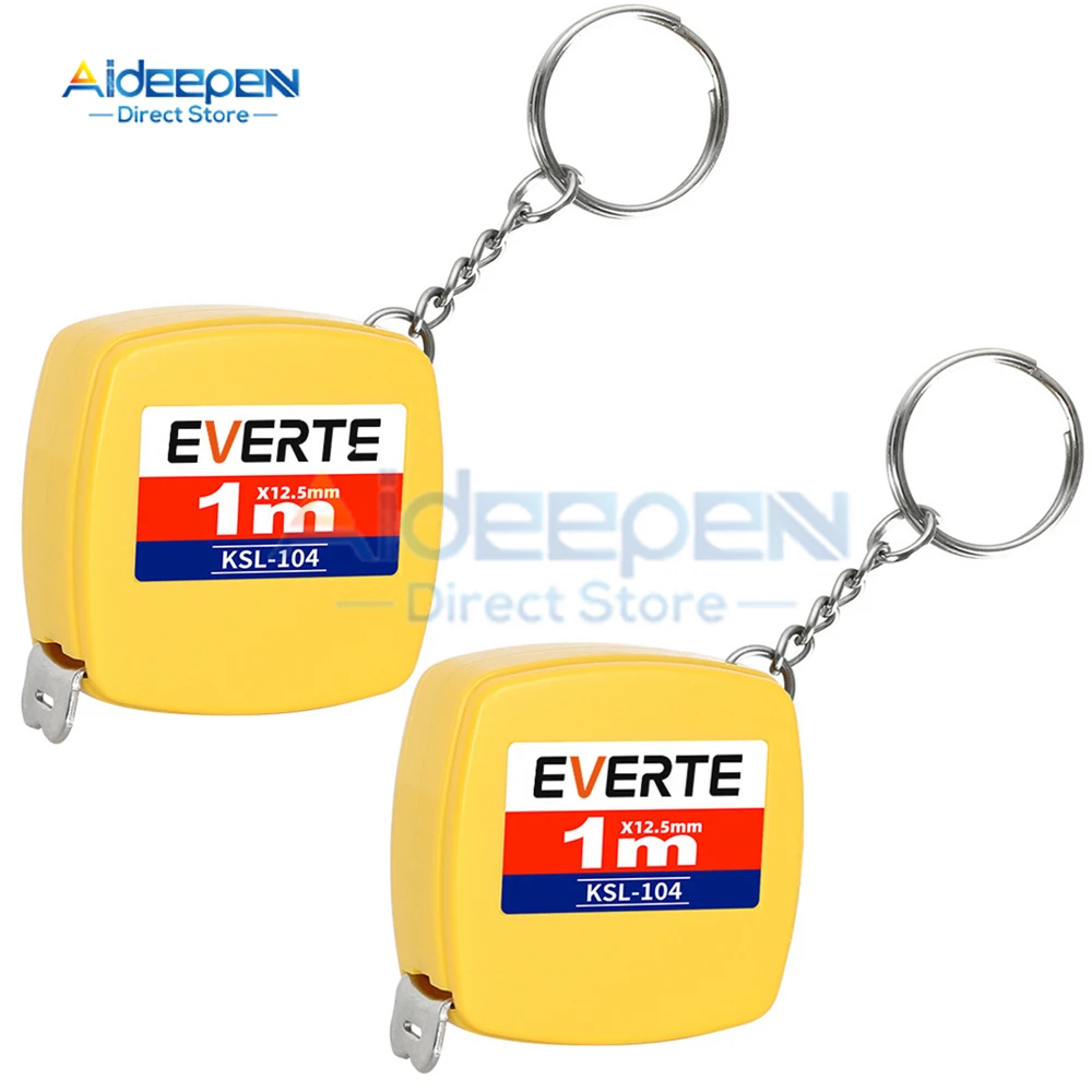 2Pcs 1M Yellow ABS Plastic Steel Material Measuring Tape Measure Multifunctional Household Woodworking Mini Measuring Tools
