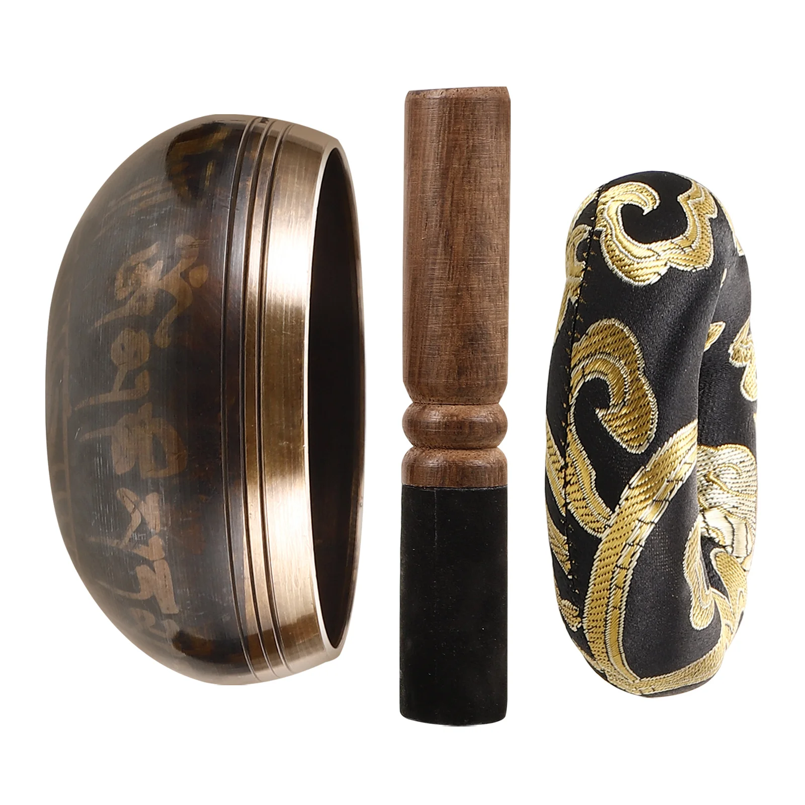 

1 set Tibetan Singing Set Copper Meditation Bowl For Yoga Healing Decorative Sound Bowl Home Decor Instrument Accessories