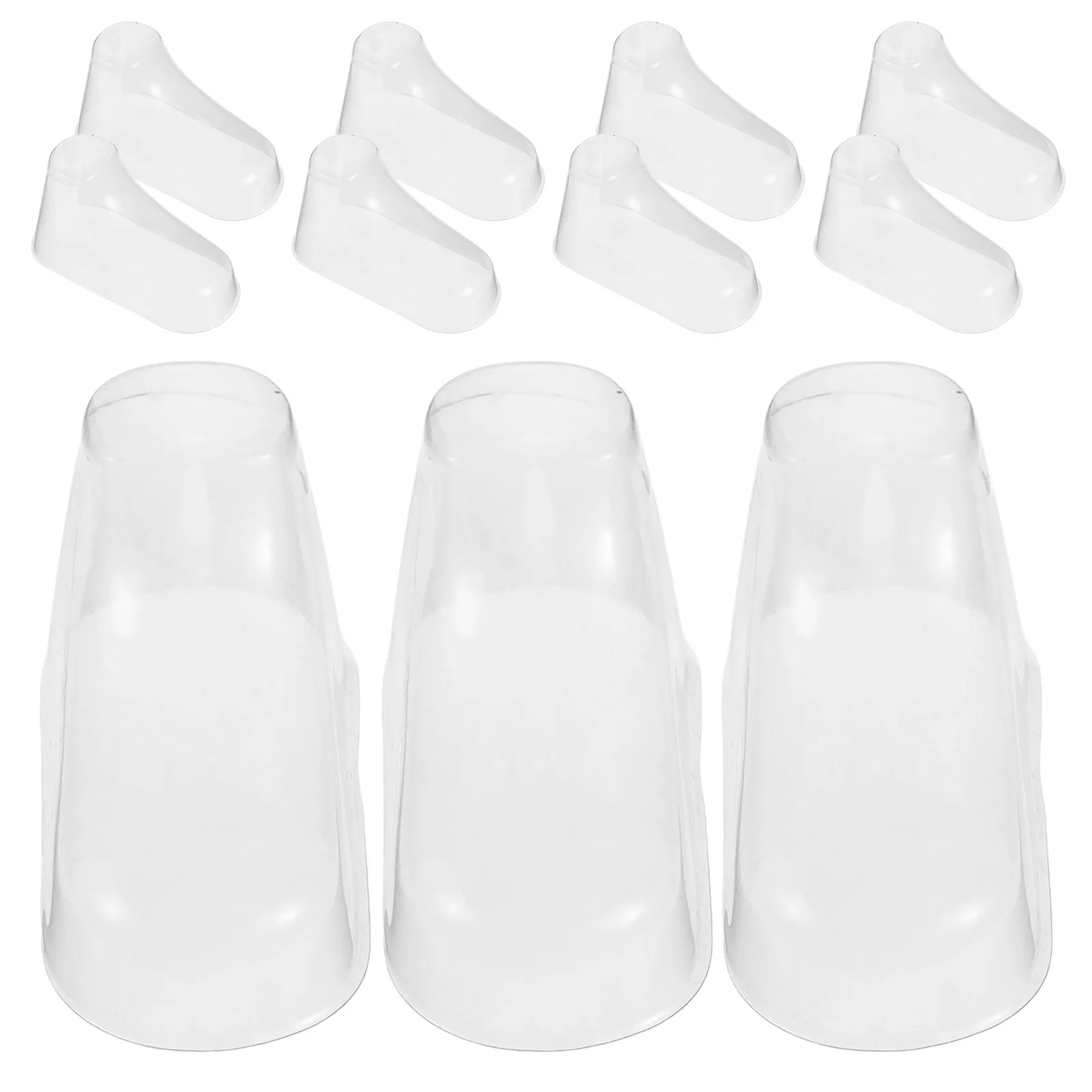 

50Pcs Clear Plastic Baby Shoe Support Foot Mannequin Sock Display Stand for Crochet Shoes Baby Booties Store Display Home