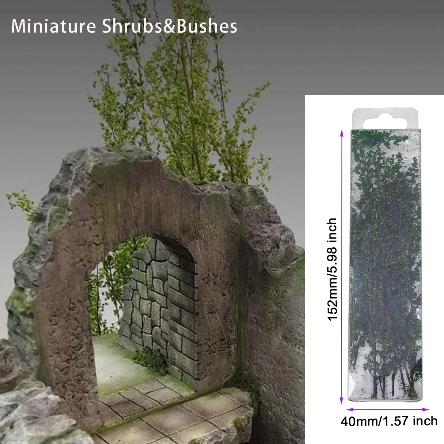 Suministros de Diorama, arbustos en miniatura, casquillos de modelo para modelado Diy/ferrocarril/paisaje de guerra militar/paisaje de mesa/decoración
