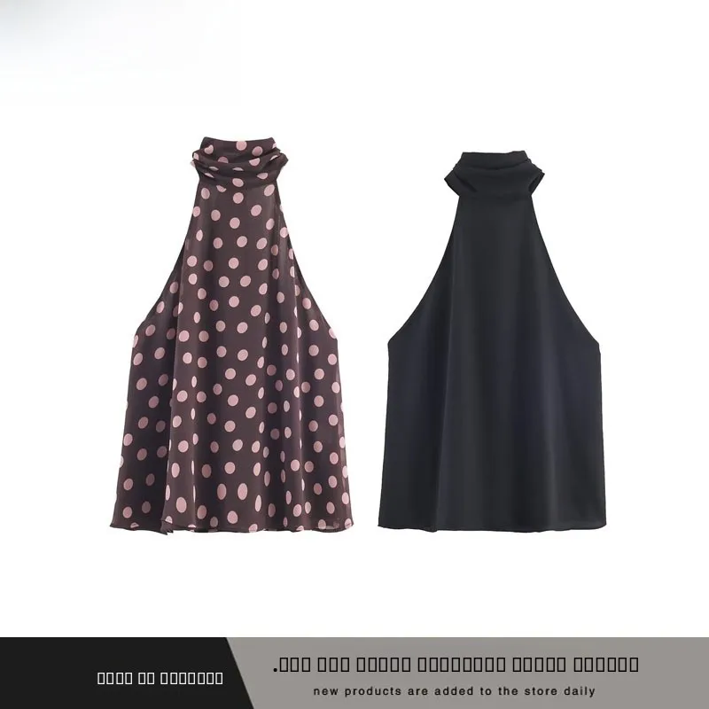 

Faionable Knot Neline Women's Top Street Sle Polyester Fiber Regular Length Outerwear Summer 2025 Polka Dot