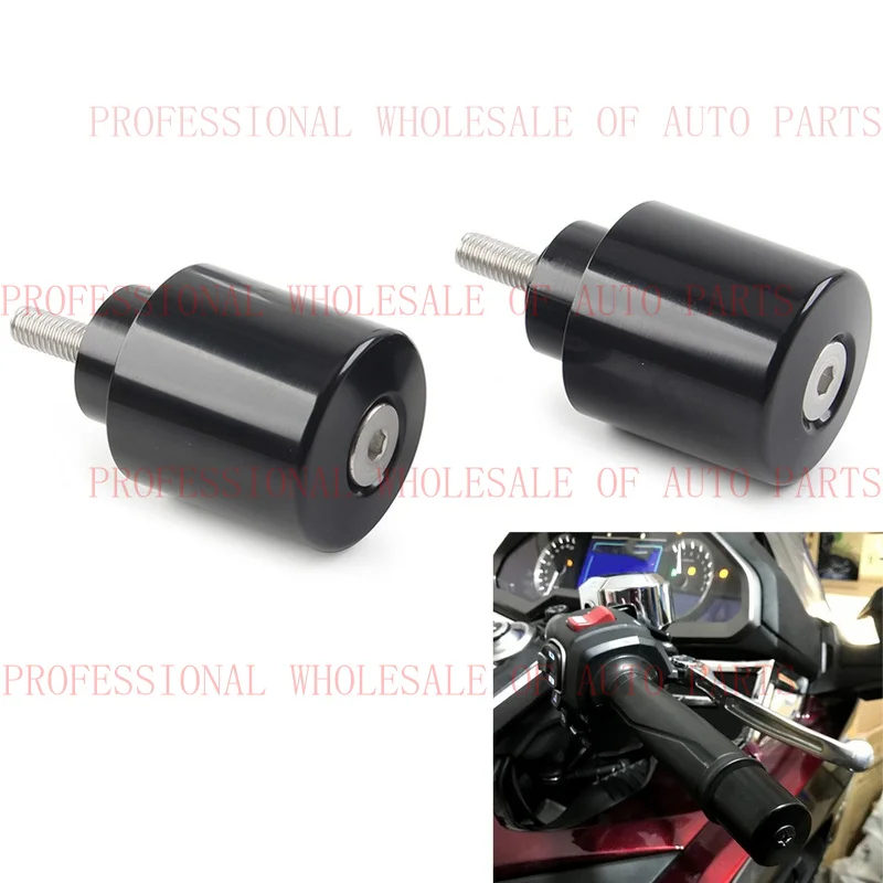 V+ V+ Bar Ends Handlebar Grips Cap fits Honda GoldWing GL1800 2000-23 Motorcycle Black