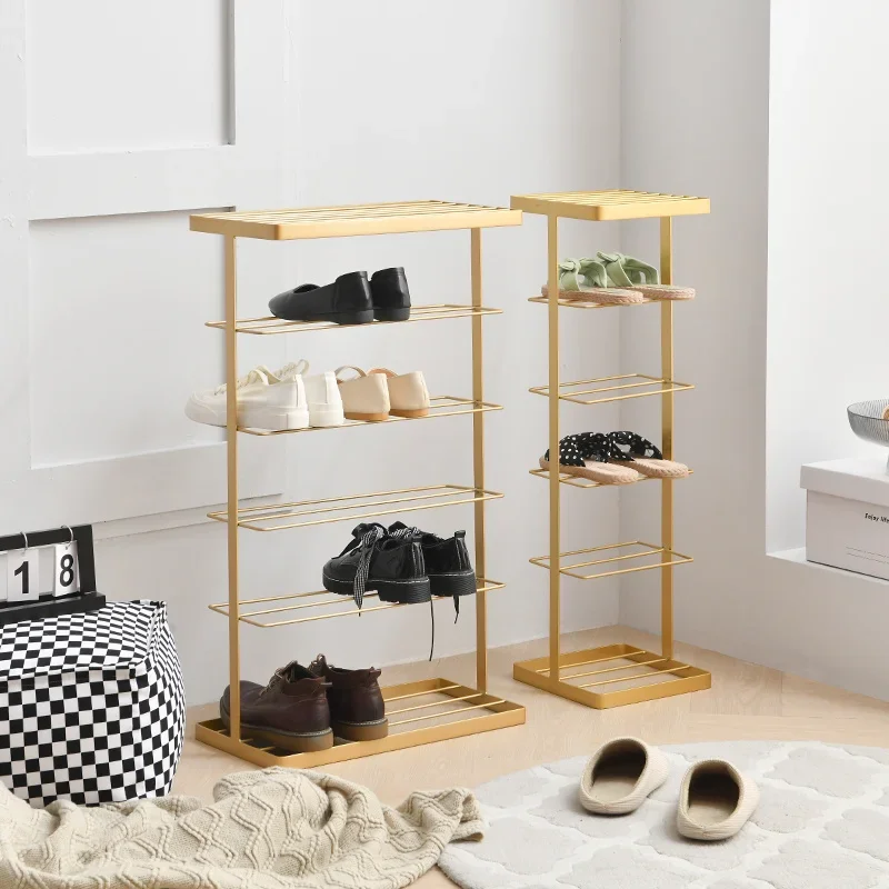 

Modern Simple Organizer with Multilayer Structure Practical Aesthetic Metal Welding Rack for Hallway Efficient Storage Solution