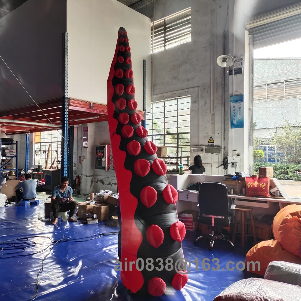 Tentacoli di polpo gonfiabili all'aperto artificiali Bracci di polpo animale rosso per eventi Nightclub Party Decorazione di Halloween all'aperto