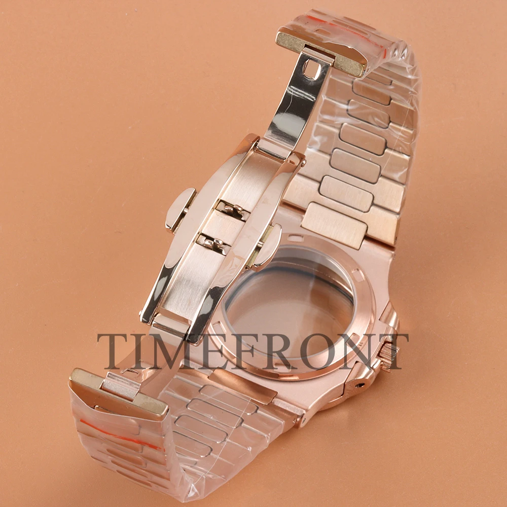 40mm Rose gold Watch Case Stainless Steel For Modified Nautilus nh35 nh36 nh38 Movement 29.8mm Dial and Hands Watch Accessories